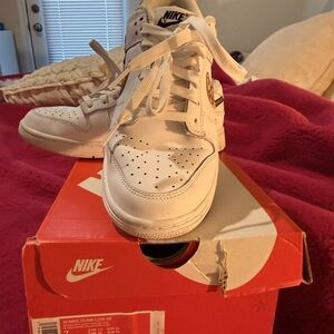 Nike White Dunk Low SE Sneakers